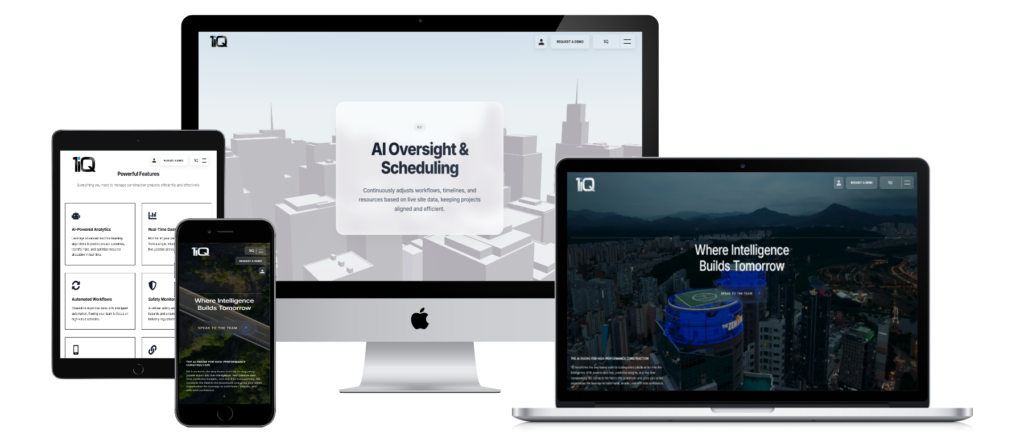 3D Landing Page for AI Construction Platform