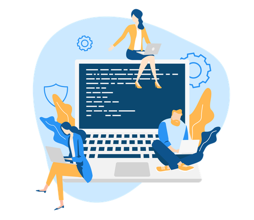 A illustration photo on Dedicated Development Team