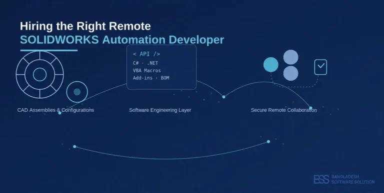Hiring the right remote SOLIDWORKS automation developer combines CAD knowledge, software engineering, and secure global collaboration