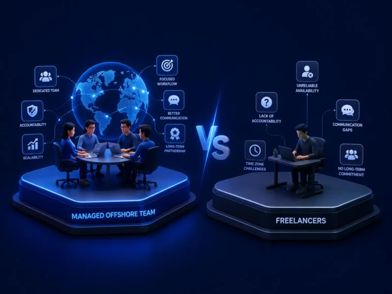 Managed Offshore Team vs Freelancers: A Side-by-Side Comparison